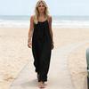 Abito Cami Donna Senza Schiena Estivo Casual Senza Maniche Boho Spiaggia Maxi Abito Spalline Sottili Vacanza Abito Lungo Estivo con Laccio Posteriore