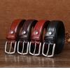 Vegetable Tanned First Layer Cowhide Men's Genuine Leather Belt Men's Casual Retro Pin Buckle Belt