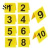 Decorazione Numero Segnale 10 Pezzi Scena del Crimine Riutilizzabile Double-Sided Acrilico da 1 a Indicatori Numerati per Prove 10 Mini Segnalini Tavolo Indizio Detective Festa