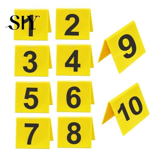 Decorazione Numero Segnale 10 Pezzi Scena del Crimine Riutilizzabile Double-Sided Acrilico da 1 a Indicatori Numerati per Prove 10 Mini Segnalini Tavolo Indizio Detective Festa