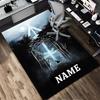 Custom Name Owl Art Living Room Non-Slip Area Rug Soft Carpet for Bedroom Kids Playroom Sofa Office Home Decor Doormat