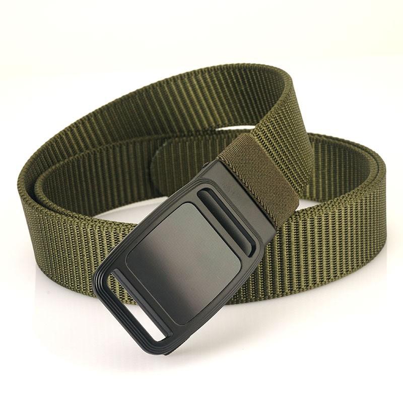 Automatic Alloy Button Head Outdoor Sports Nylon Men's Belt Casual Jeans