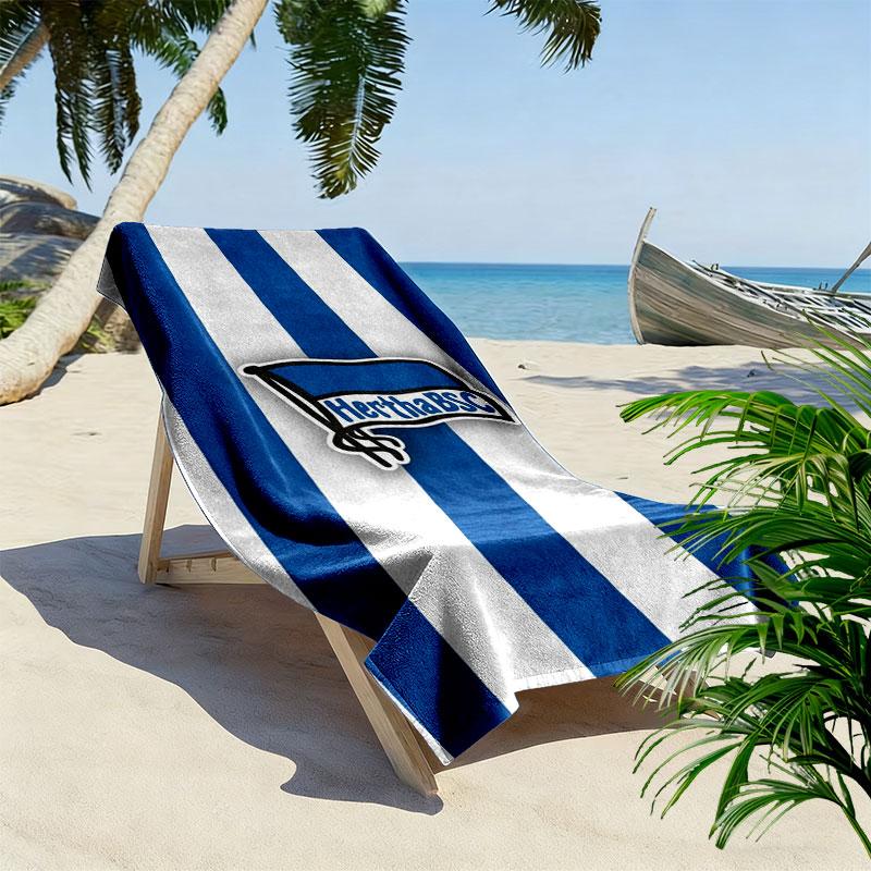 Hertha BSC Print Strandtuch, Großes Weiches Schnelltrocknendes Handtuch für Strand Camping Schwimmen