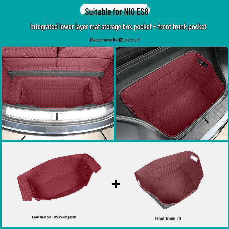 NIO ES8 Front & Rear Trunk Mat: Full-Coverage Leather Protection for 26 Models