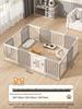 Gray & White Color Block Puppy Playpen for Small to Medium Dogs - Indoor Pet Crate & Isolation Fence