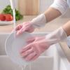 Anti-slip Household Cleaning Gloves PVC Rubber Gloves New Kitchen Dishwashing Gloves