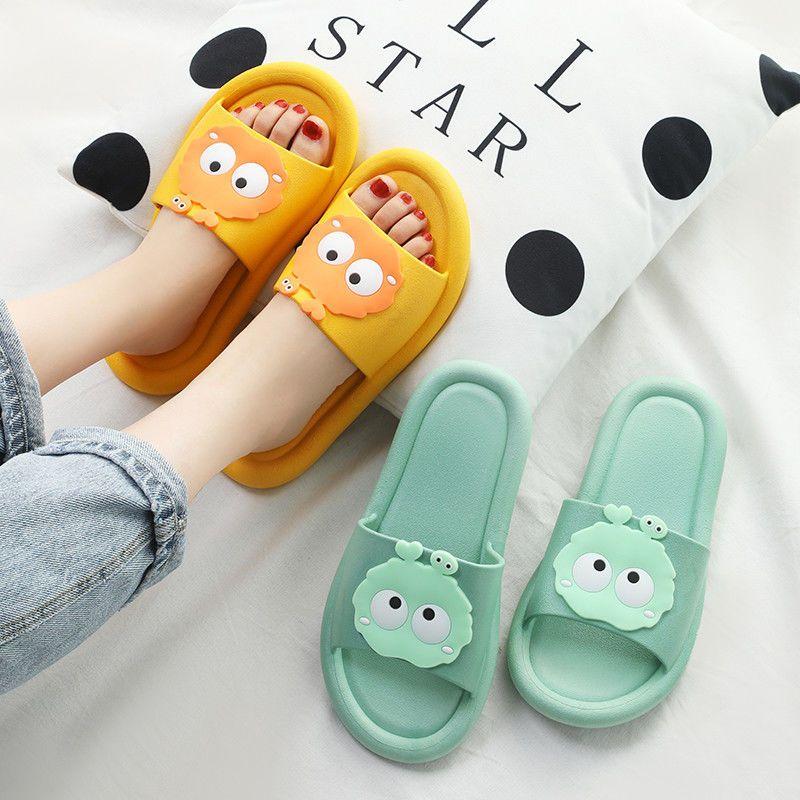 Slippers Summer Cute Couple Slippers Bathroom Home Cartoon Non-slip Soft Bottom Sandals