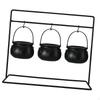Halloween Candy Bowls Black Witches Serving Witch Cauldrons Flames Pattern Scene Props