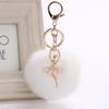 Ballet Dancing Girl Keyring Cute Fluffy Pompom Rhinestone Car Handbag Motorcycle Pendant Accessorie Keychain Retail Wholesale