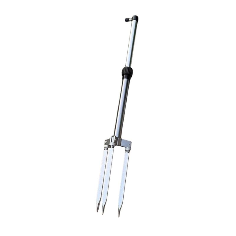 

High Strength Aluminum Alloy Fishing Rod Holder Ground Insert Fishing Stand for Stable Support Quick Setups Holder серебряный