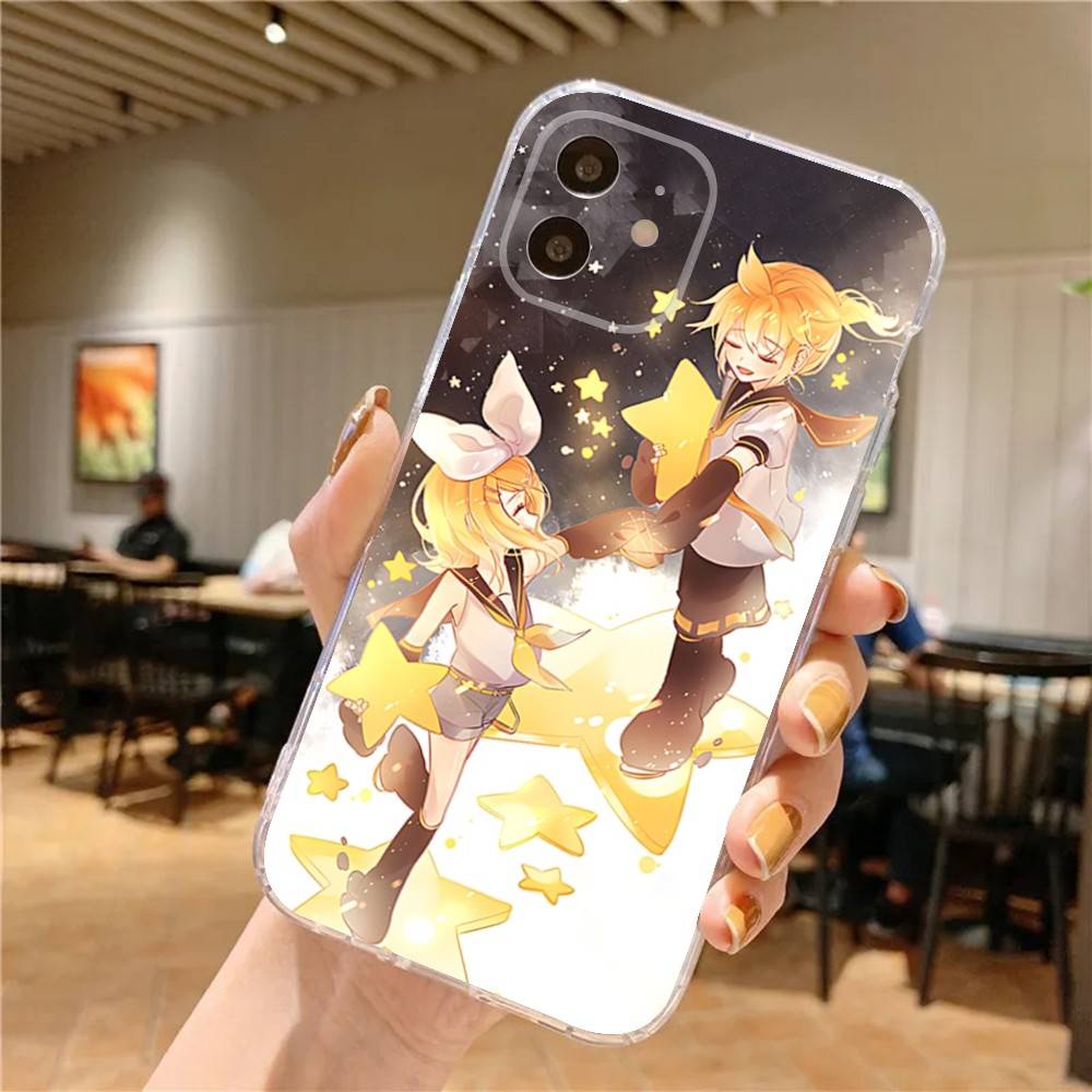 Rin K-KagamineS Len Phone Case For iPhone 17,16,15,14,13,12,11 Pro,Max,Plus,X,XS,XR,SE4,E Mini Transparent Soft Cover