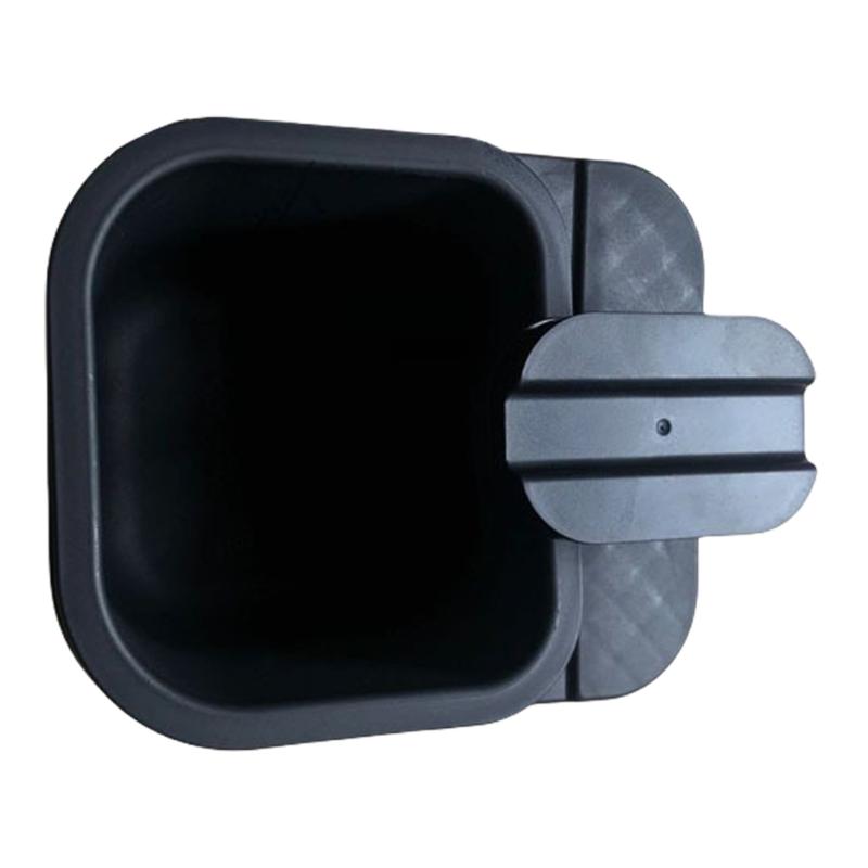 Black Rotating Desktop Waste Bin Feature Simple Open Close Mechanism Desk Waste Bin For Kitchen And Desk Organization