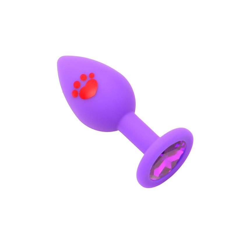 Silikonový kočičí tlapka anální kolík pro začátečníky - SM tréninkové anální korálky pro dilataci ženského análního otvoru a masturbaci