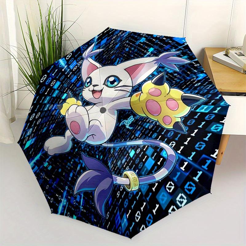 

1pc Cyber Sylphie Pixel Art Umbrella with Plastic Handle,Suitable for All Seasons Home Travel Outdoor UmbrellaM1111