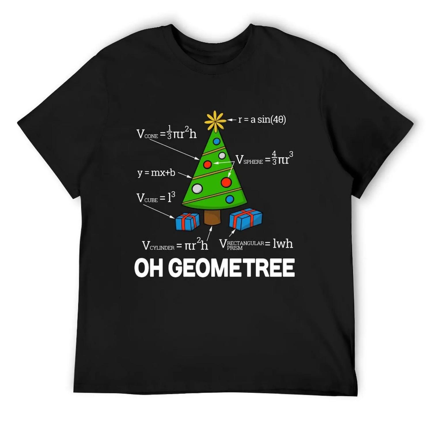 Math Geometry Christmas Tree Geometree T-Shirt heavyweights kawaii clothes blue lock Men s t-shirts S