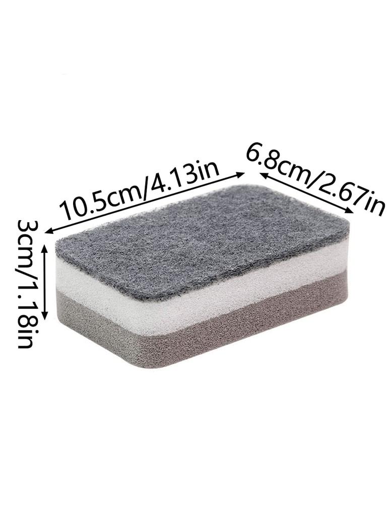 10pcs Cleaning sponge, scouring pad, sink or kitchen stove cleaning cloth, antibacterial washable cleaning brush