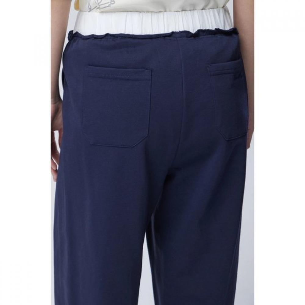 Benetton Frill Banding Diagonal Line Pants Bapt95611