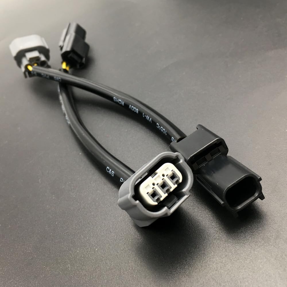 2PCS LED DRL Adapter to Parking Light Compatible with Honda Accord Headlight swap 2013-2015 4cyl with high-Beam DRL Connector Pigtail