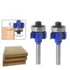 1/3PC 6mm 1/4inch Shank Woodworking Milling Cutter R1mm R2mm R3mm Trimming Knife Edge Trimmer 4 Teeth Wood Router Bit