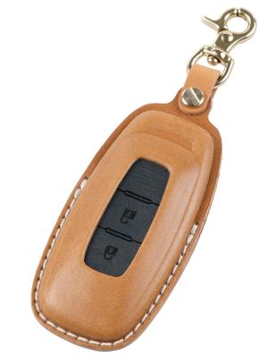 Usable New Nissan Key Case, Made In France, Premium Genuine Leather, X-Trail T33, Serena, C28, E-power, Sakura, Aria (Camel)