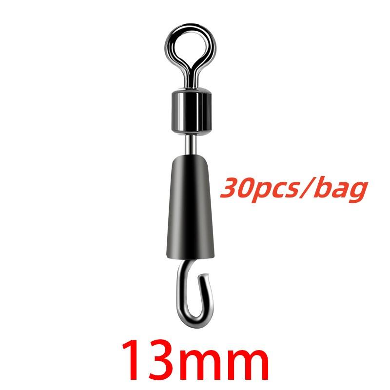 30PCS Fishing Bearing Swivels Ball Bearing Swivel Solid Rings Fishing Connector Ocean Boat Quick Fast Link Connector
