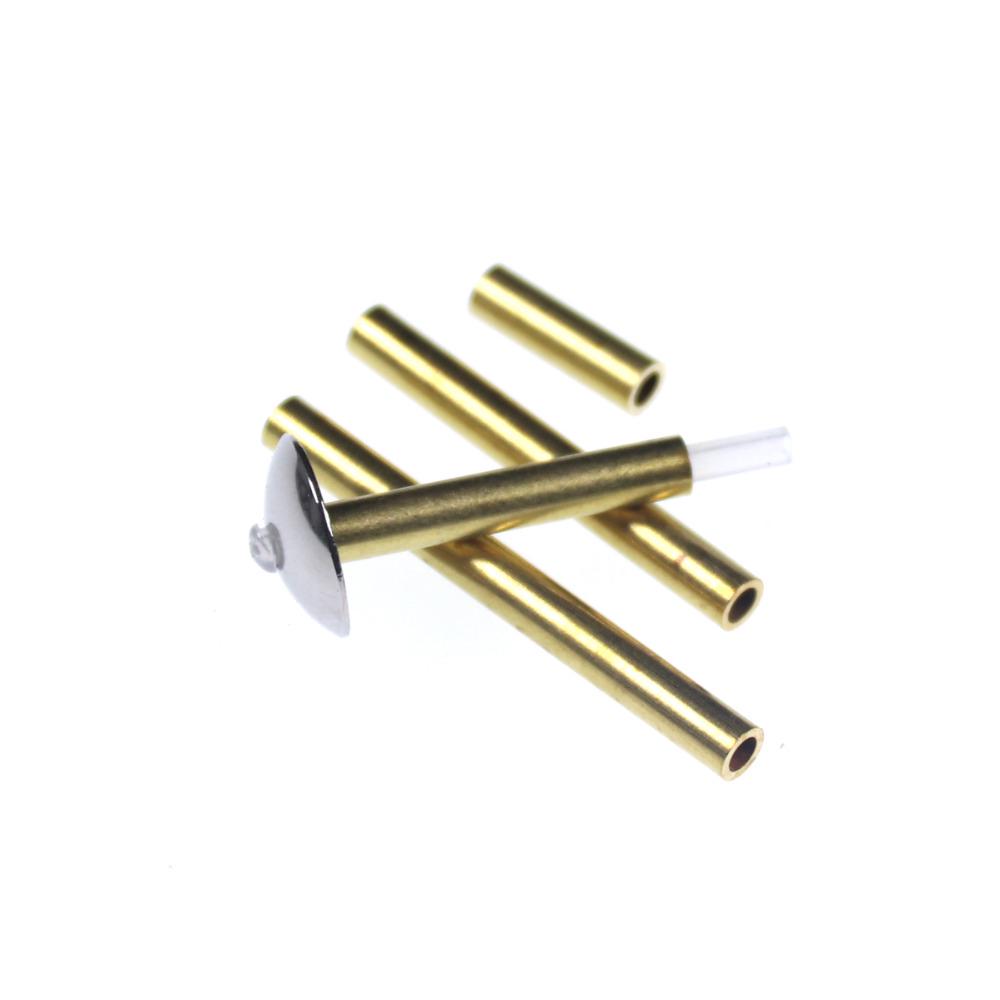 10PCS Tube Fly Tying Cone Disc Head Weighted Brass Tube Plastic Main Tube Salmon Tube Fly Tying Material