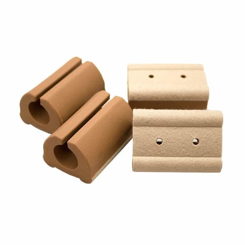 

WAKI Circle Leg Caps, Medium (Floor-Friendly), 1 Set, Light Brown [For Pipe Chairs] EC-012