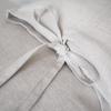 French Pure Linen Pillowcase Pair, Tie Closure, Skin-Friendly, Solid Color, 48x74 cm, Customizable, Ideal for Spring/Summer Home Use.