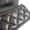 Chanel AP3813_B15723_94305 Card Case Black Lambskin Women