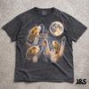 Tre Beagle Måne T-shirt, Rolig Beagle Hund T-shirt, Vintage Beagle T-shirt, Söt Hundälskare Gåva, Beagle Mamma T-shirt