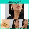 Elegant Geometric Alloy Earrings With Irregular Shapes Trendy Gold Circle Design