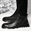 Men Boots 2024 Men Business Ankle Boots High Quality Men Winter Snow Boots Genuine Leather Mens Slip On Low Top Motorcycle Boots