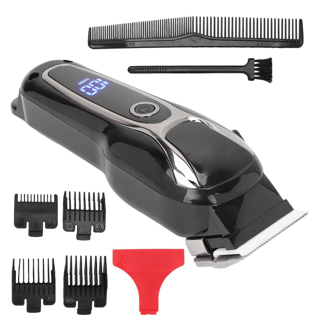 Electric Hair Trimmer Clipper Shaver Professional Hair Cutting Grooming Kit with 4 Guide Combs for Men