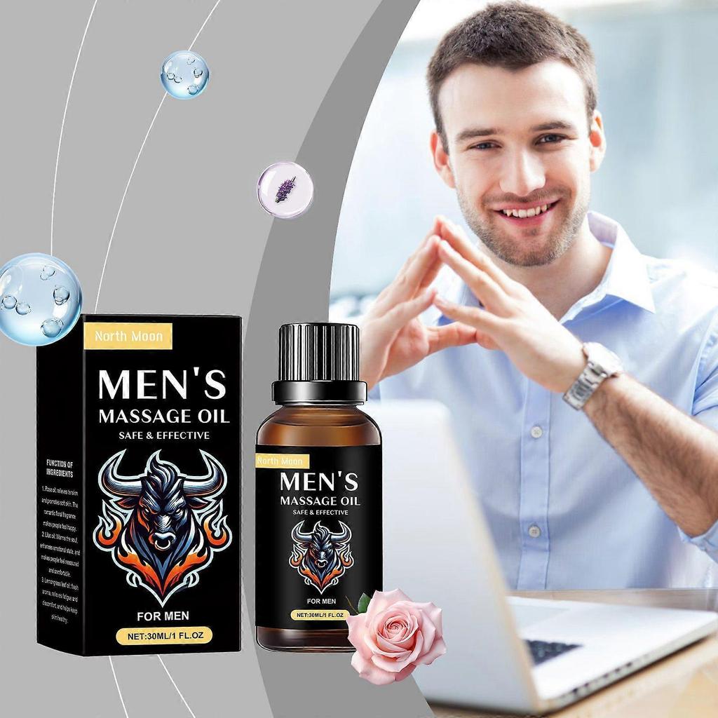 Limited time!!North Moon Men's Massage Oil Men's Body Moisturizing External Use Massage Skin Care Essential Oil