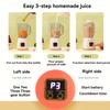 750ML Electric Juicing Cup Portable Wireless Fruit Blender 10 BLADES Multifunctional Kitchen Juicer USB Charging Outdoor Juicing