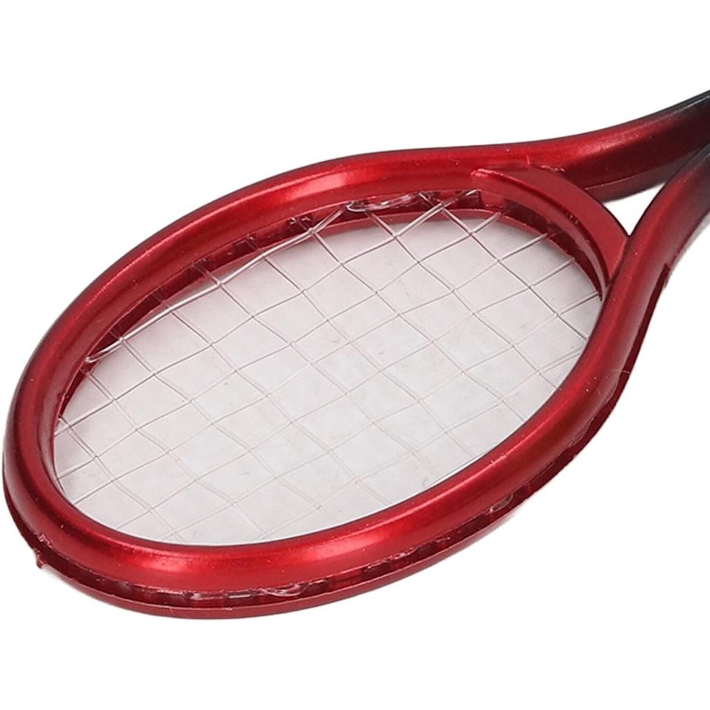 Doll Tennis Racket 1/12 Scale Home Decor Perfect Details Miniature Tennis Racket with Storage Bag for Kids