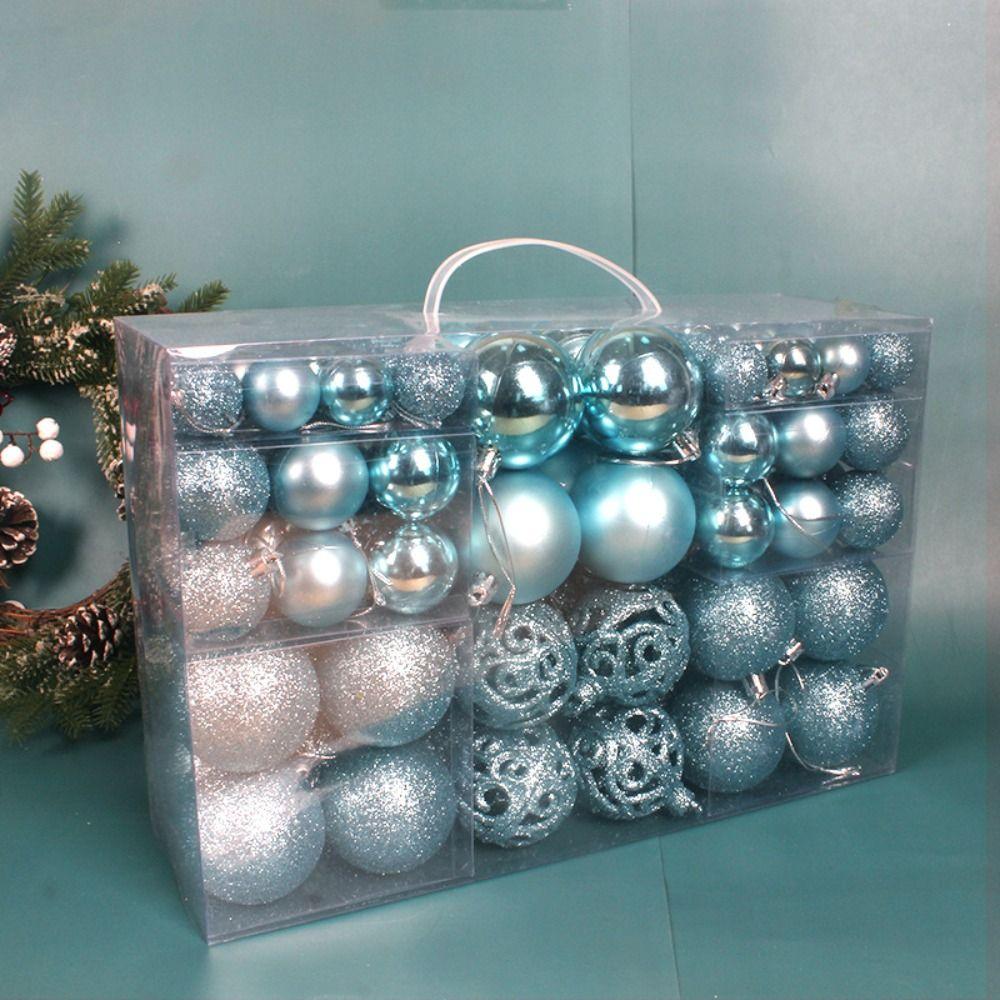 100pcs/box Multiple Colour Xmas Tree Decorative Ball Christmas Ball Gift Box  Ceiling Decoration