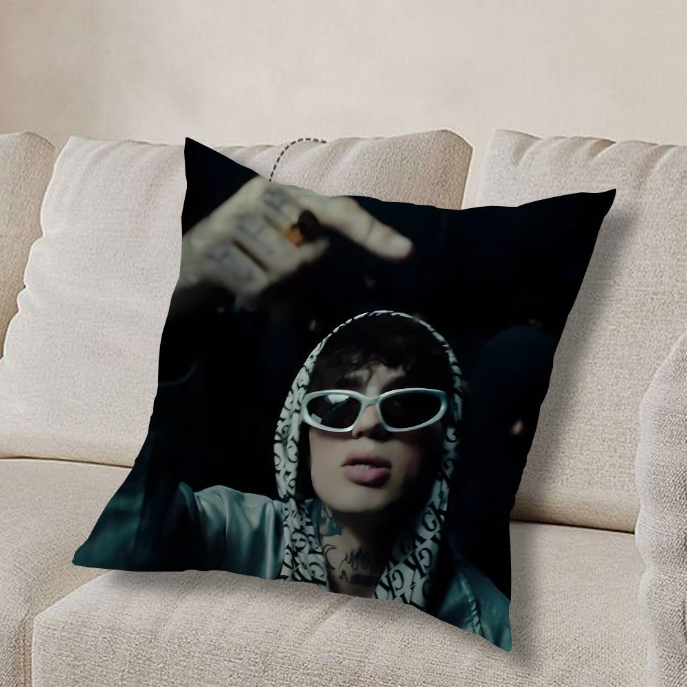 

C-Crocraxker Rapper C-CRO Pillow Case Anti-dustmite Pillowcase Invisible zipper silky short plush Sofa cushion cover 30cmx30cm