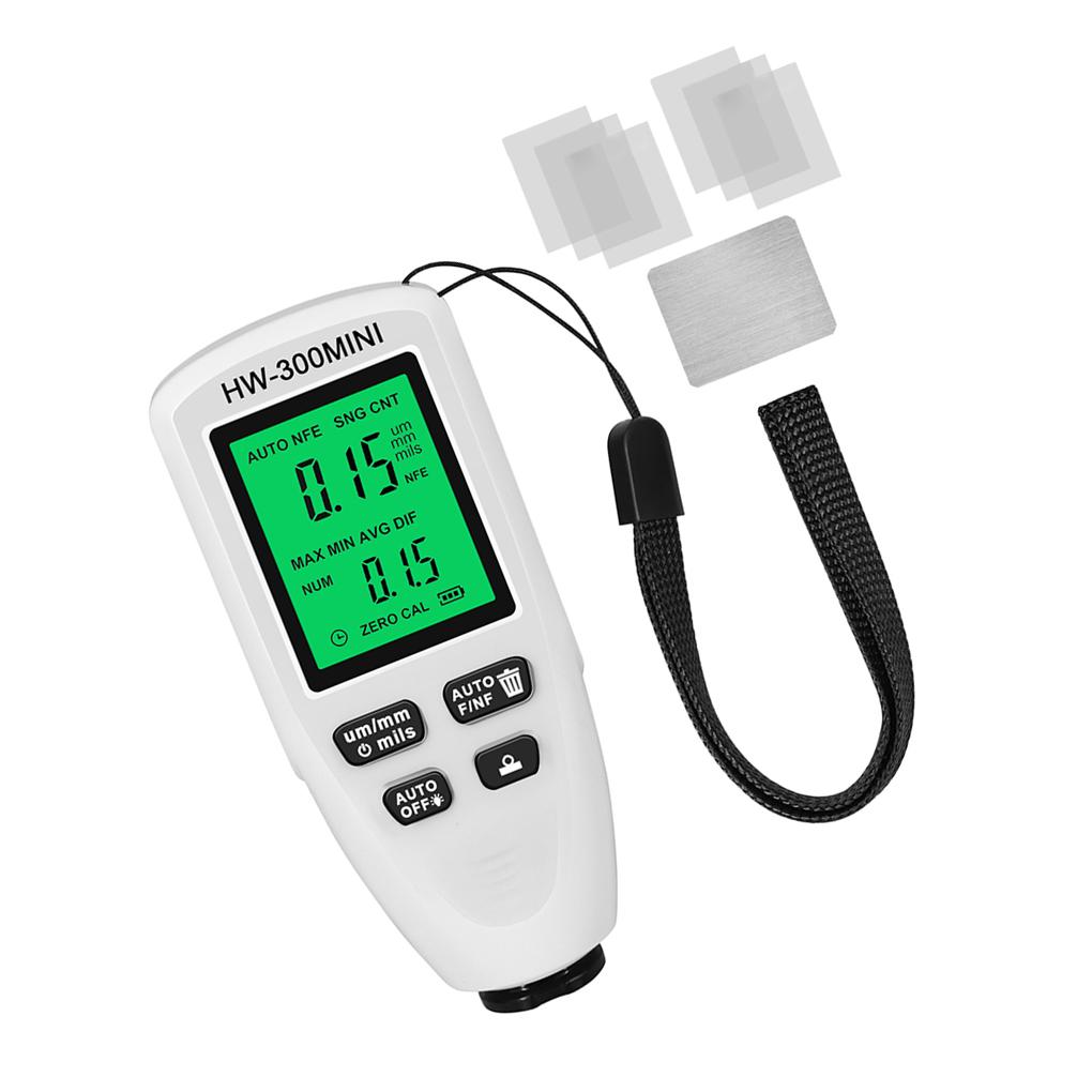 Probe Car Paint Thickness Gauge Electroplate Metal Tester Meter High-precision LCD Painting Measuring Tool Black