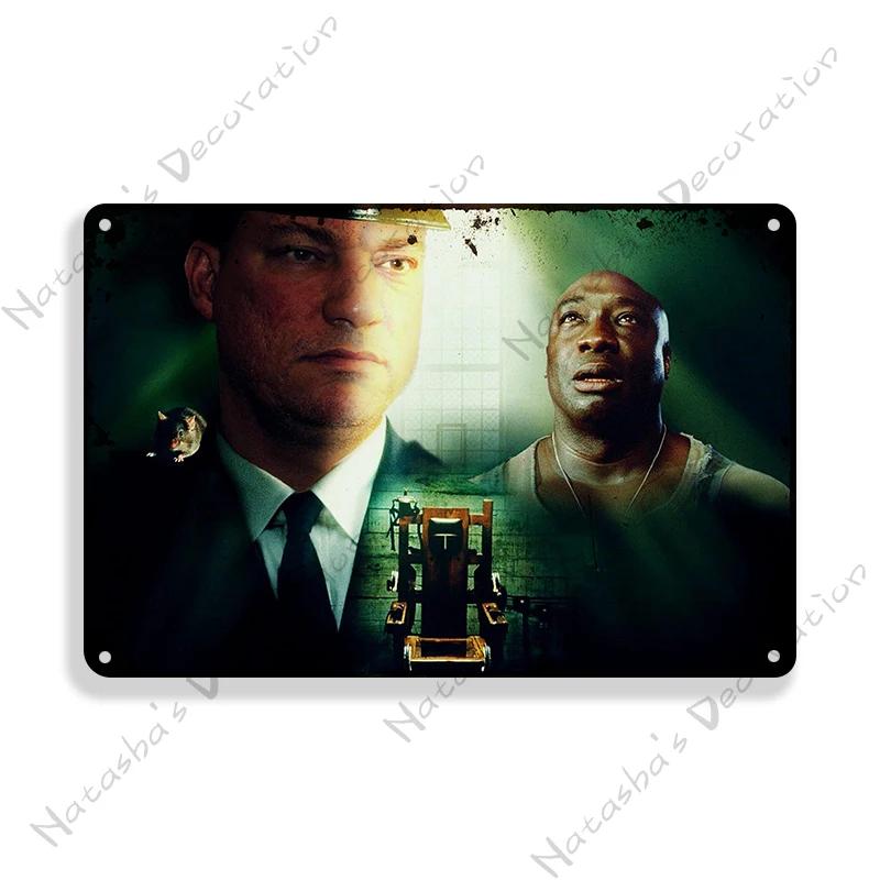 Movie Vintage Poster The Green Mile Metal Sign Retro Metal Poster Wall Decorative Sign Home Club Garage Club Bar Metal Plaque
