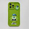 Applicable To iPhone17 Mobile Phone Case Green One-eyed Monster Apple 16promax Three-dimensional Cartoon Doll Foreign Trade Tide Case