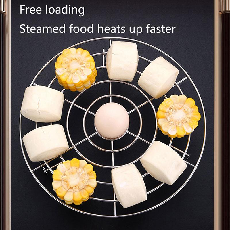 15.5-27.5cm Stainless Steel Steamer Rack Heavy Duty Round Durable Cookware Steamer Rack Pot Pan Cooking Stand Kitchen Utensils