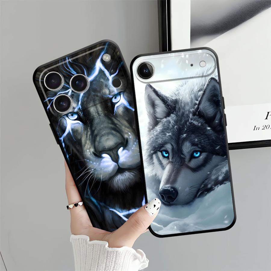 Hülle für Apple iPhone 17 Pro Max 14 16 XR XS MAX 12 15 Pro 7 8 11 13 Air Funda Handyhülle Cooler Löwe Hund