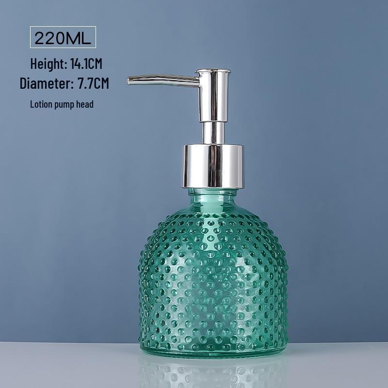 Stylish Glass Refill Bottle for Hand Sanitizer, Lotion, Shampoo, Shower Gel - Press-Type for Home Bathroom