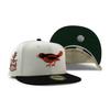 [New Era] Trendy color brim cap 59FIFTY Baltimore Orioles MLB 1958 ALL STAR GAME GREEN BRIM BALTIMORE ORIOLES hat 5950 side patch Sz7-34 [Used]