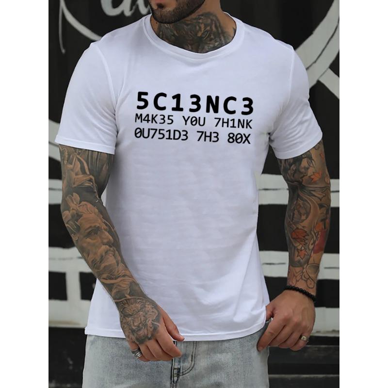 

European sizes Summer Men s Fashion Print Short Sleeve T-Shirt 4XL білий