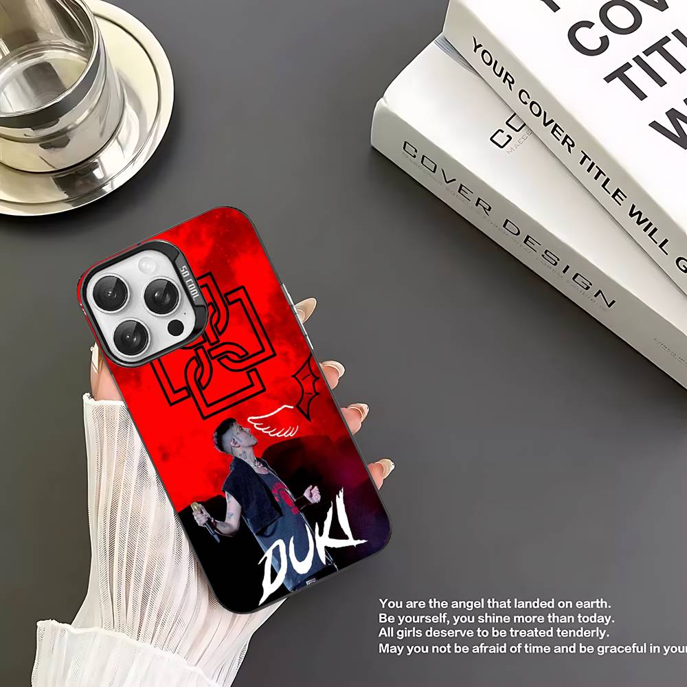 Fashion Rapper DUKI Phone Case Color Silver Shell For LPhone 17 16 16e 15 14 13 12 11 Pro Max Plus