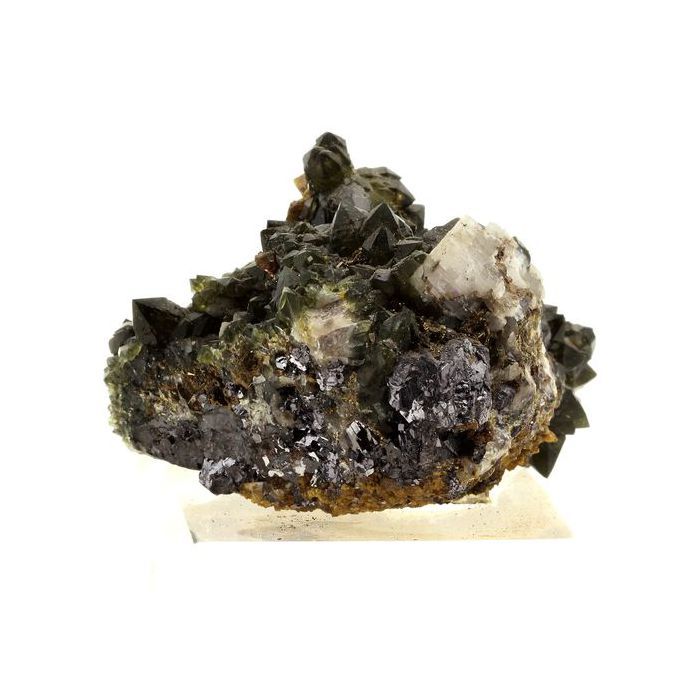 Pierres et Minéraux. Cubanite + Quartz Prase. 1292.0 ct. Trepca, Kosovo.