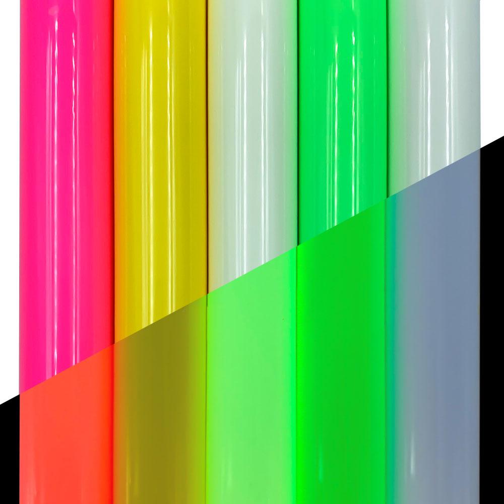 

7.8 X9.8 Bundle 5pcs Luminous Heat Transfer Vinyl Film Glow in the Dark HTV Printing for Tshirt Garment Christmas Decoratio DIY 7.8 x 9.8in(20x25cm)