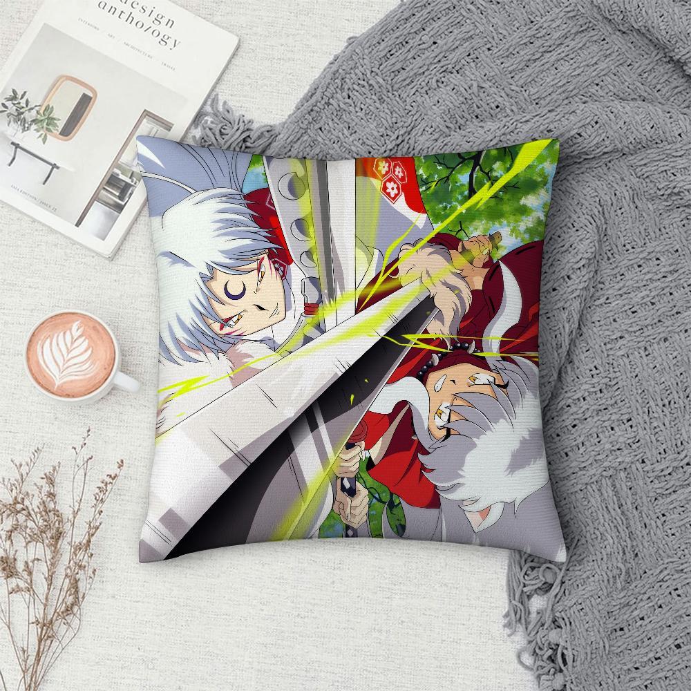 Anime I-InuYashas Pillow Case Sofa Decorative Home Double-sided Print Plush Square Throw Pillow Covers Cushion Decor Cover